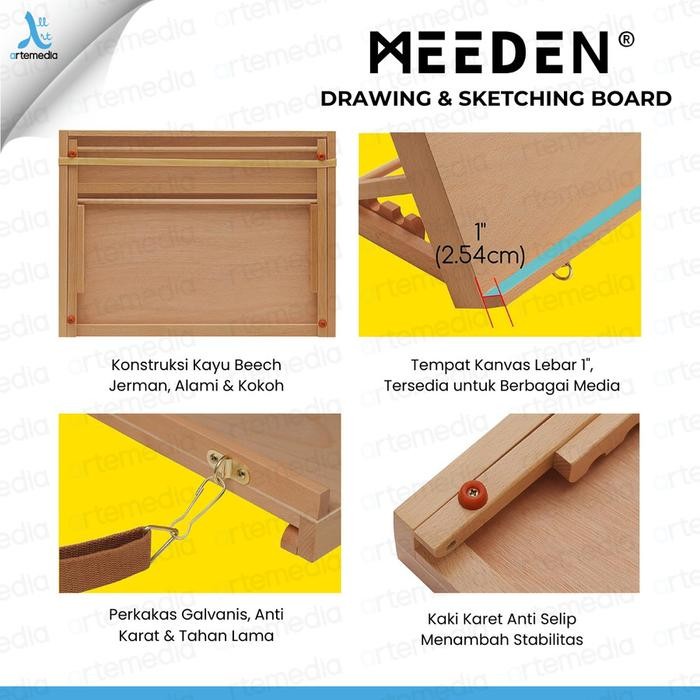 

Art - Meeden Drawing & Sketching Board Studio Artist Table Top Papan Gambar
