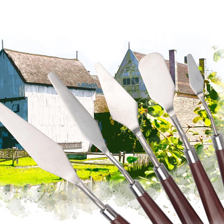 

ISI 5PCS Pisau Palet / Painting Knife / Paint Knife / Spatula Dekorasi Kue Lukis Ukir Palette Knife