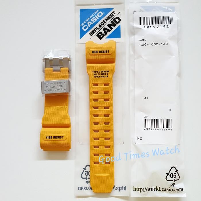 Strap G-Shock Gwg-1000-1A9 Gwg 1000 Yellow Casio Original