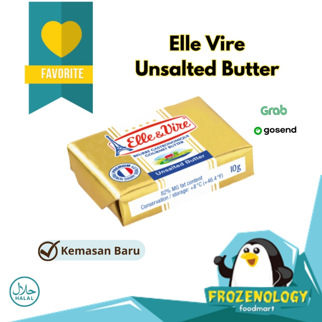

Elle Vire Unsalted Butter UB Baby 10 x 10 gr g Mentega MPASI Bayi Kids