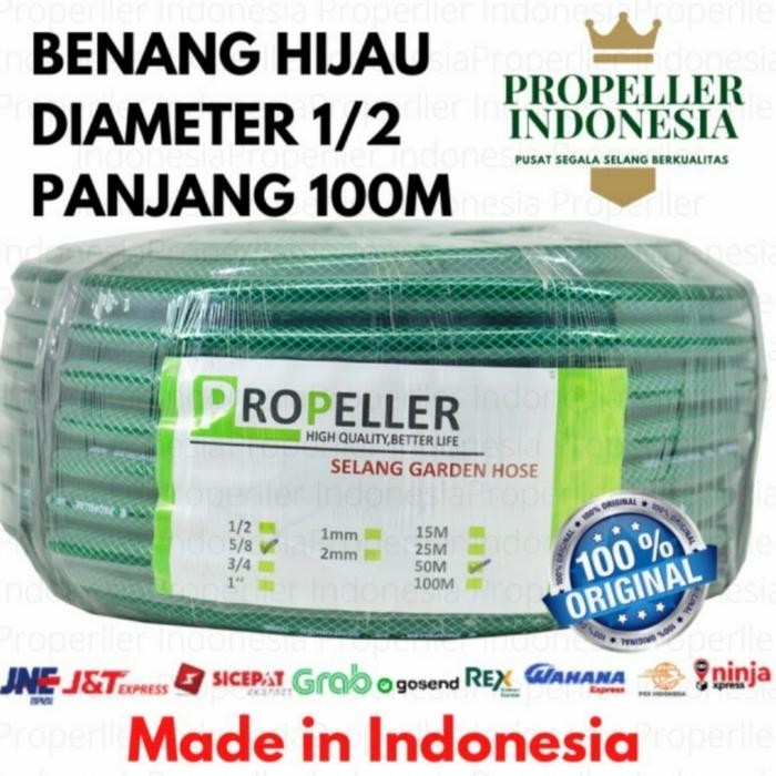 Terbagus Selang Air Anti Lumut 1/2" Inch 100 Meter / Selang Air Benang 1/2"