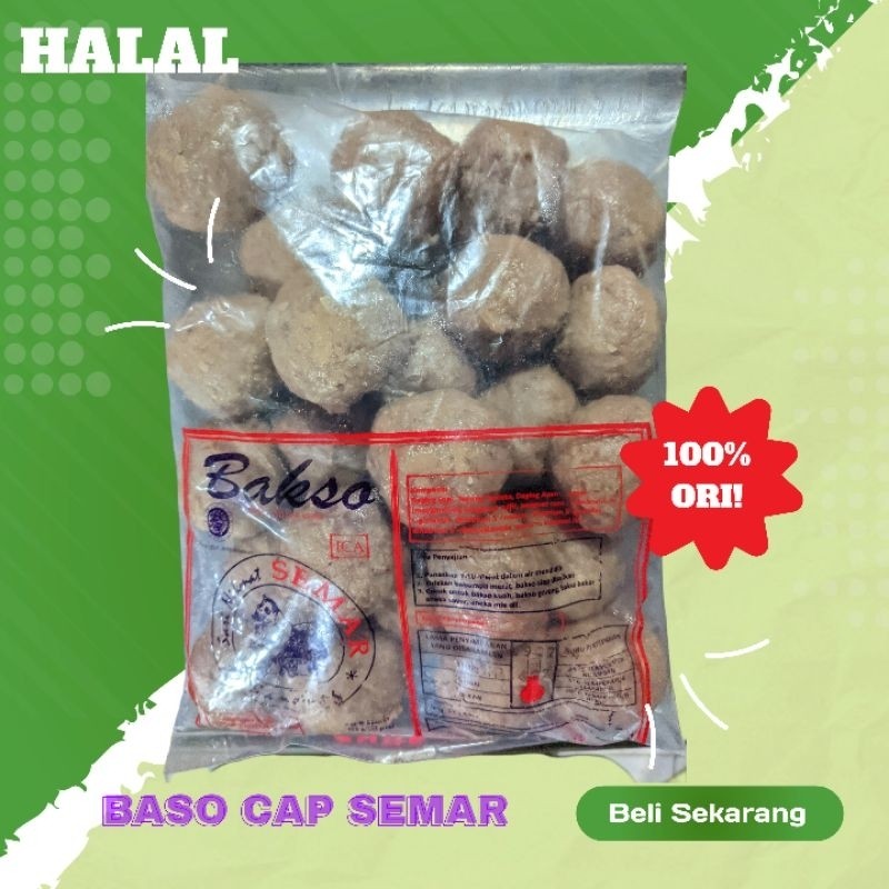 

Bakso Sapi Urat Sedang CAP SEMAR 1pack 25 Pcs