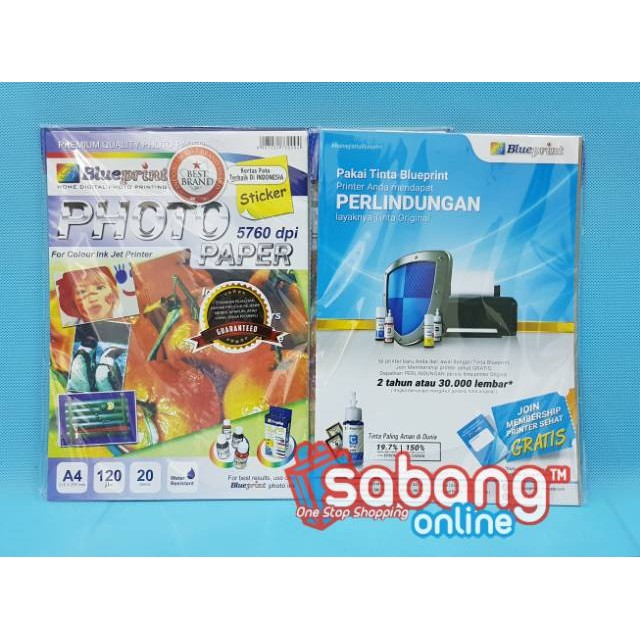 

BLUEPRINT KERTAS FOTO STICKER / PAPER PHOTO BLUEPRINT STICKER