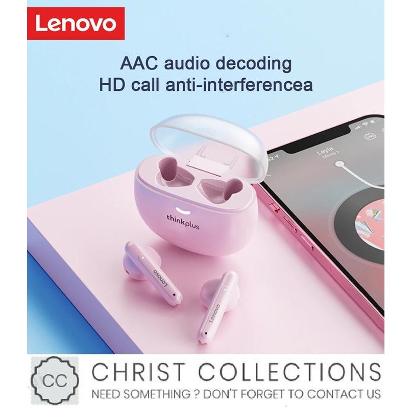 Diskon Lenovo True Wireless Bluetooth Earphone Mini Earbuds Tws Lp1 Pro Cod