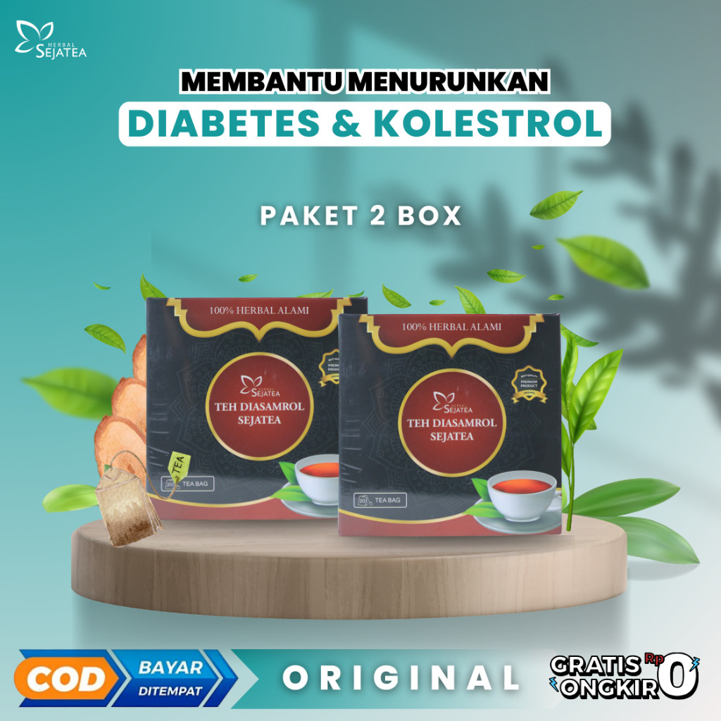 

PAKET 2 BOX - Teh Diasamrol Teh Herbal Bajakah Sangat Ampuh Untuk DIABETES, ASAM URAT, KOLESTEROL