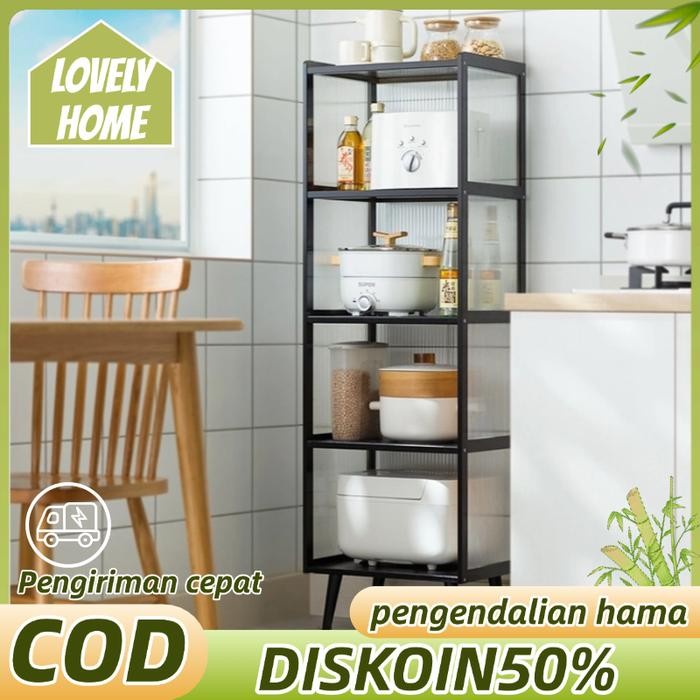 Rak Susun Dapur Estetik Rak Bumbu Kayu Rak Piring Panci Serba Guna Rak Kayu Jati Belanda Lemari