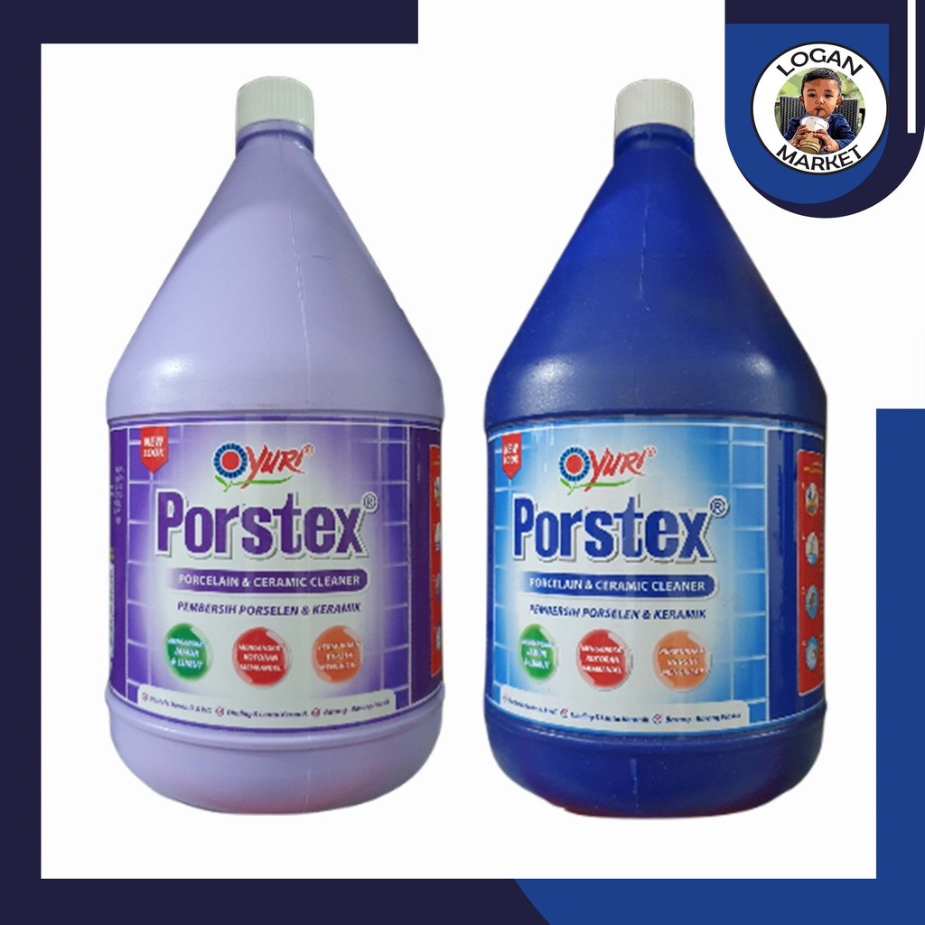 Yuri Porstex Biru Ungu 2 Liter 2000ml Pembersih Lantai Keramik Kamar Mandi