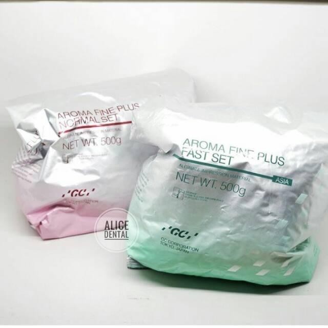 Dental Alginat Aroma Pink Normal Hijau Fast Set Alginate Gc Cetak Gigi