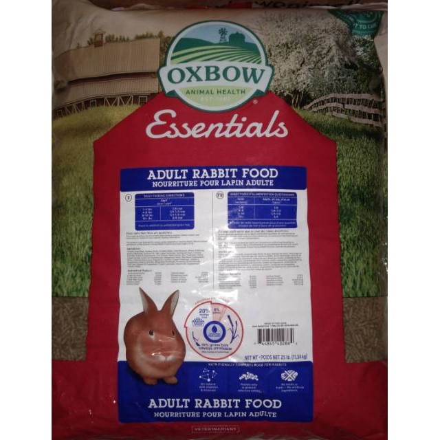 Pelet Kelinci Oxbow Essentials Rabbit Adult Oxbow repack kemasan 1kg