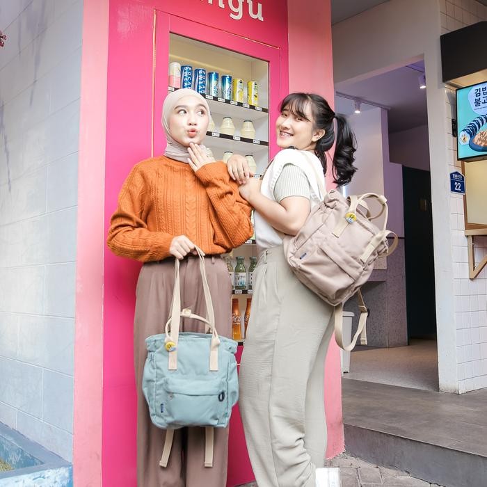 Himeku TIMY MINI 3 in 1 Totepack - Tas Kecil Multifungsi - Backpack Totebag Handbag - Ransel Kanvas