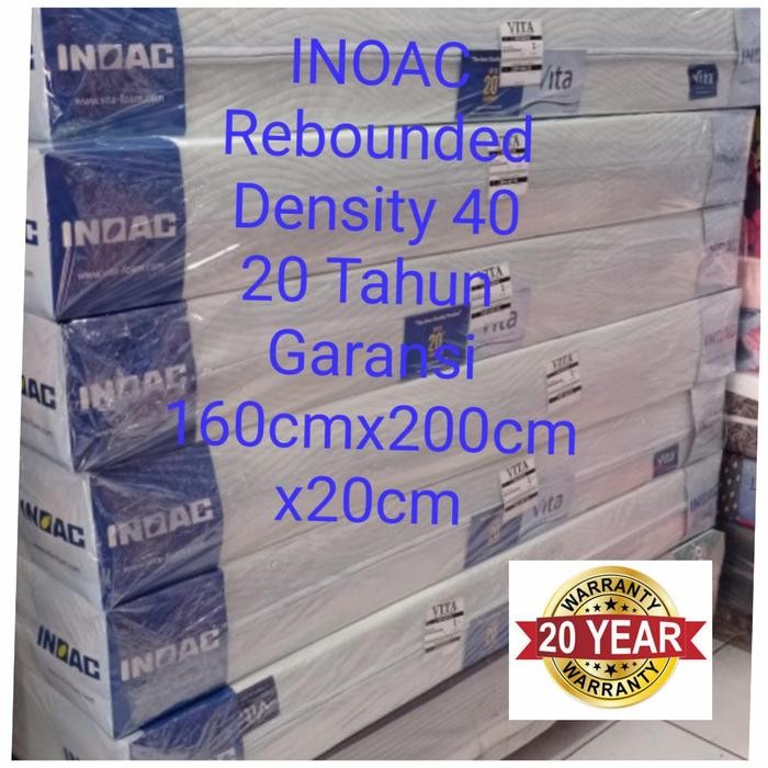 komeng Kasur Busa Inoac Rebonded Vita ukuran 160x200x20 D40 Garansi 20 tahun