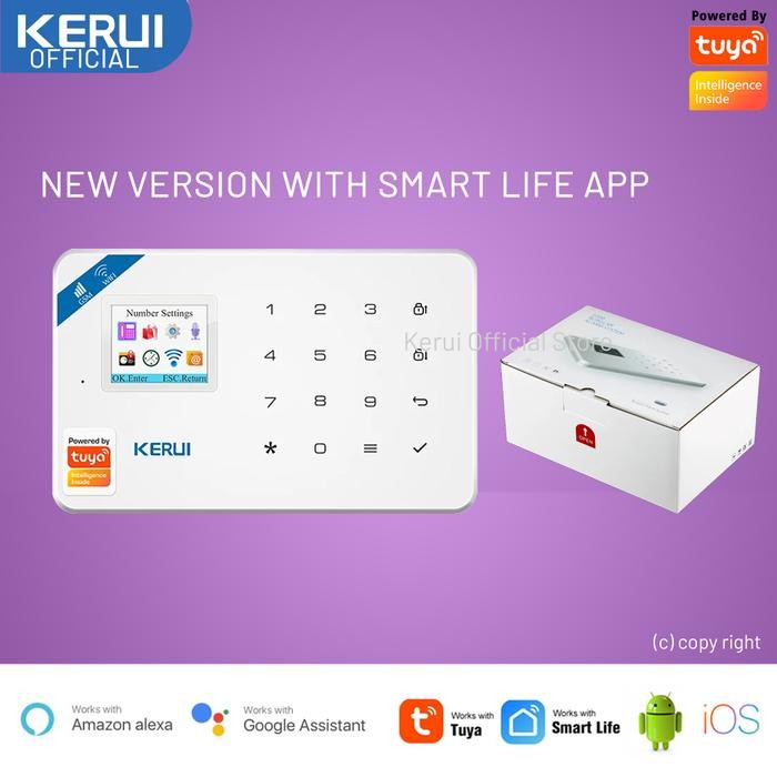 Original Kerui W18 wireless GSM WIFI Alarm Rumah Paket Custom