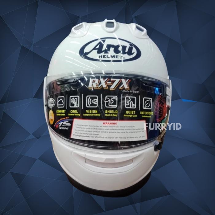 Terlaris Helm Full Face Arai Rx7X White Glossy - Putih Polos Ongkir Termurah