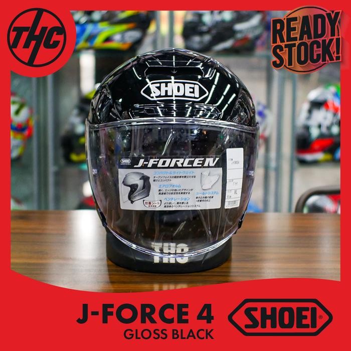 Terlaris Shoei J-Force 4 Gloss Black Half Face Helm J Force4 Original Ongkir Termurah