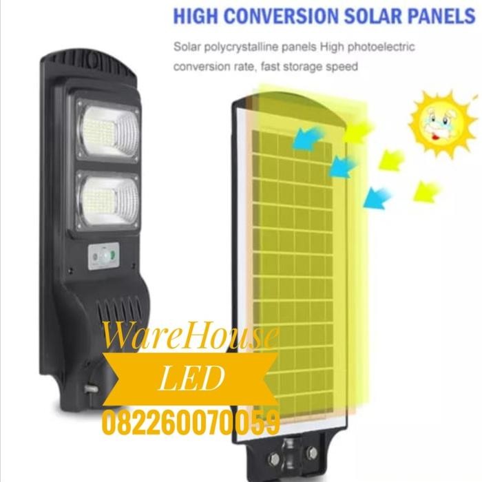 Laris!!! Lampu Jalan Solar Panel Tenaga Surya 60W Led 60Watt 60 Watt Smd Kuning