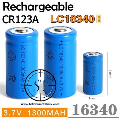 [YE] Battery Charger CR123 CR123A 16340 Baterai Cas Rechargeable CR 123A Bisa Diisi Ulang Senter