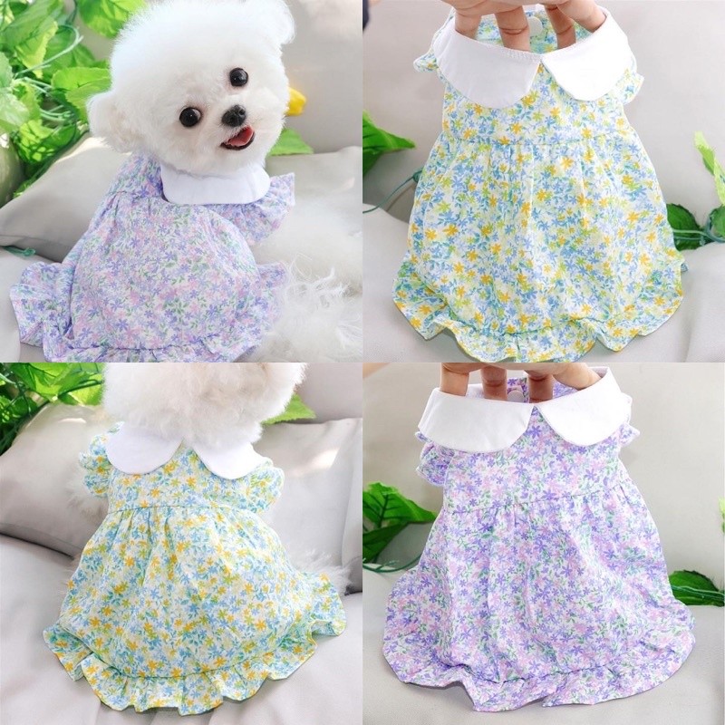 Mari Flowery Korea Dress Lilac Green S-XXL