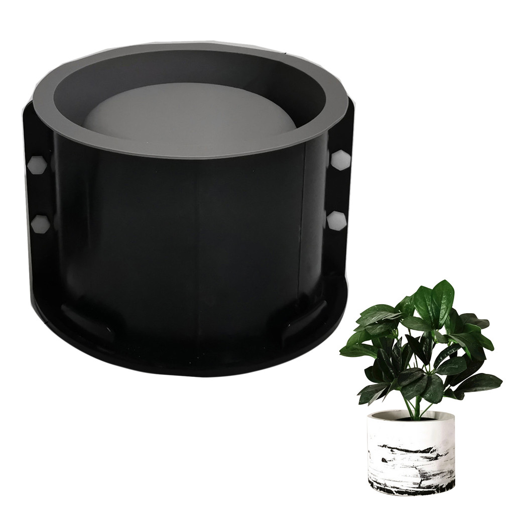 Cetakan Pot Bunga DIY Pembuatan Beton Bulat Besar Dekorasi Cetakan Pot Beton Berkebun Lapisan Ganda 