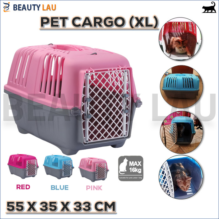 Pet Cargo Kucing Jumbo XL Pet Carrier Cat Kargo Kucing Box Kucing Travel Carrier Kucing PetCargo