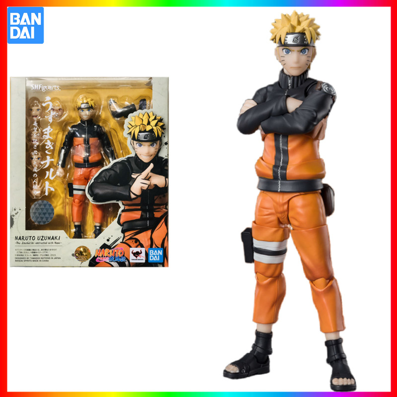 Tersedia Bandai Anime Asli Naruto S.H. Figuarts Uzumaki Naruto Action Figure Mainan Model Koleksi