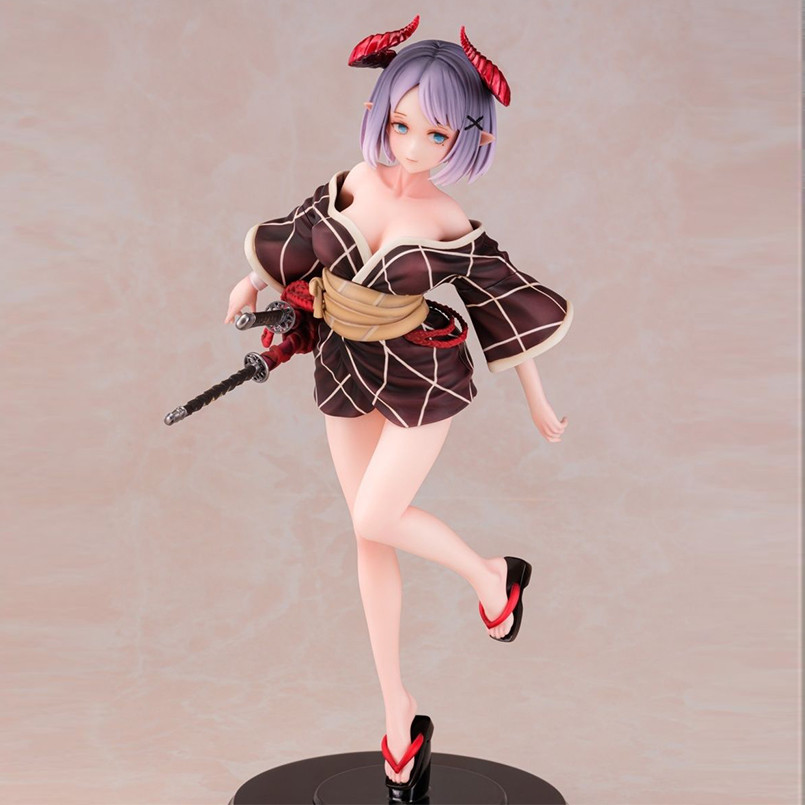 Ilustrasi Figur Anime Daiki Kougyou Tsunokko 32Cm Oleh Shal.E Gadis Seksi PVC Figur Aksi Mainan Mode