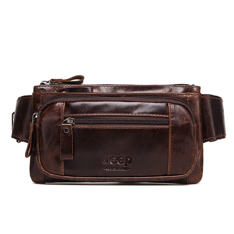 Paket Pinggang Fashion Merek Terkenal Tas Dada Travel Organizer Kulit Asli Pria Sabuk Pinggang Kebut