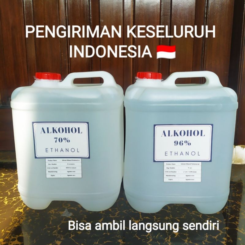 Alkohol 96% 20 Liter / Alkohol 70% 20 liter Alkohol murni tanpa campuran