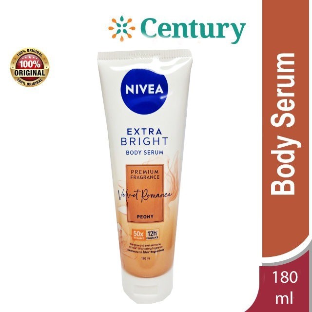 Nivea Extra Bright Body Serum Peony Premium Fragrance 180ml / Body Serum