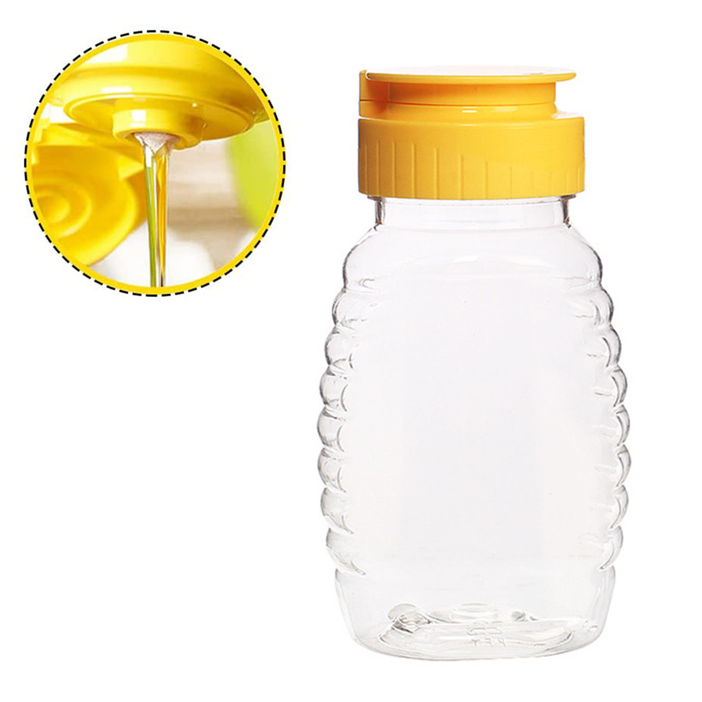 8 Buah 150Ml Botol Madu Plastik Bening Aman untuk Makanan Tutup Flip-Top Anti Bocor untuk Menyimpan 