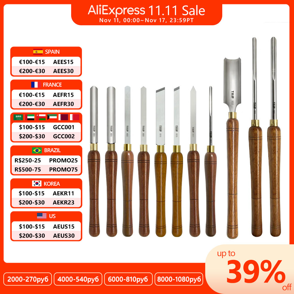 HSS Pahat Pembubut Kayu untuk Mesin Bubut Kayu Alat Pembalik Kayu Pahat Ukir Aksesori Pertukangan de