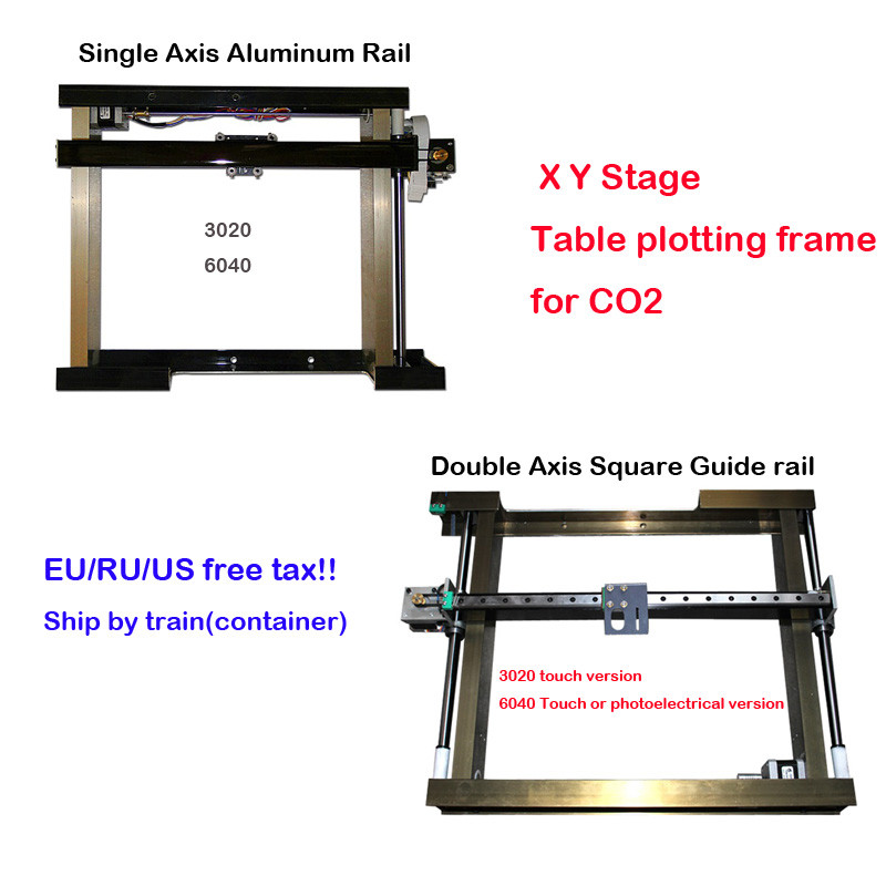 Rel Aluminium Sumbu Tunggal & Rel Panduan Persegi Sumbu Ganda Bingkai Plot Meja Panggung X Y untuk M