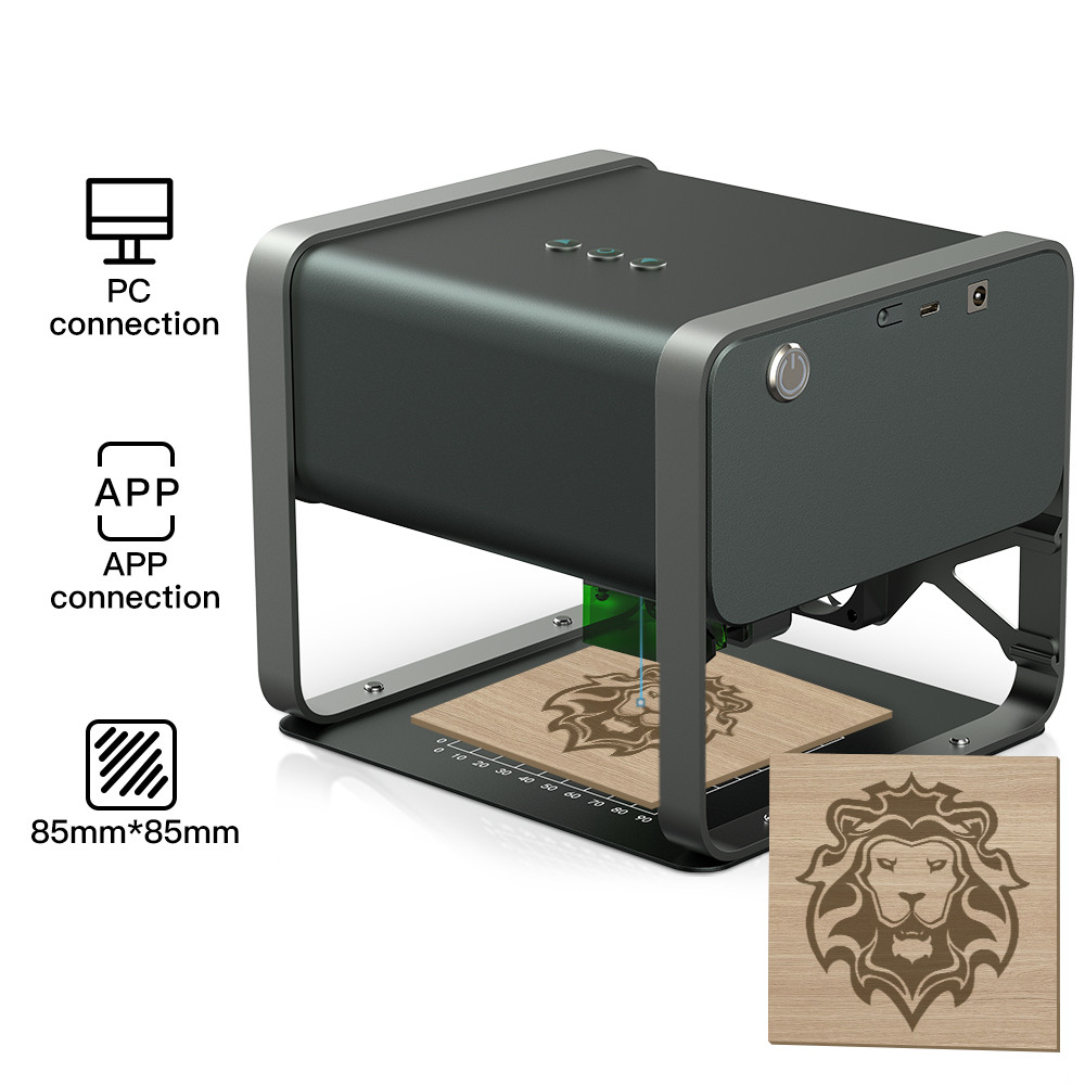 Pengukir Laser TX Mark Printer Pemotong Mesin Pertukangan Plastik 5500Mw Bluetooth Mini Mesin Penand