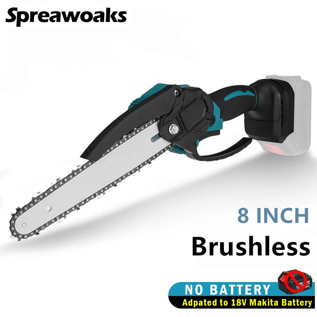 Gergaji Listrik 8 Inci Tanpa Sikat Gergaji Mesin Mini Tanpa Kabel Pemangkasan Kayu Alat Listrik Pene