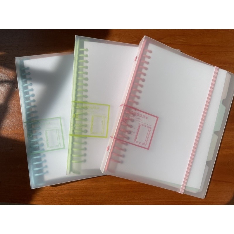 

Ready Stock Wengu Binder A5 B5 Label Transparan Tali Ring Besi Pastel (B-0172) Original