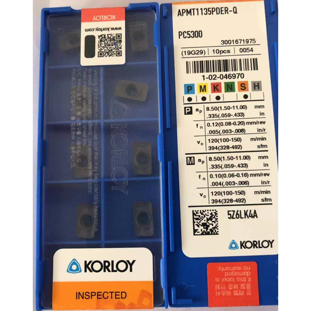 APMT1135PDER -Q PC5300 APMT1604PDER -Q PC5300 100% asli KORLOY APMT1135 APMT1604 Sisipan karbida