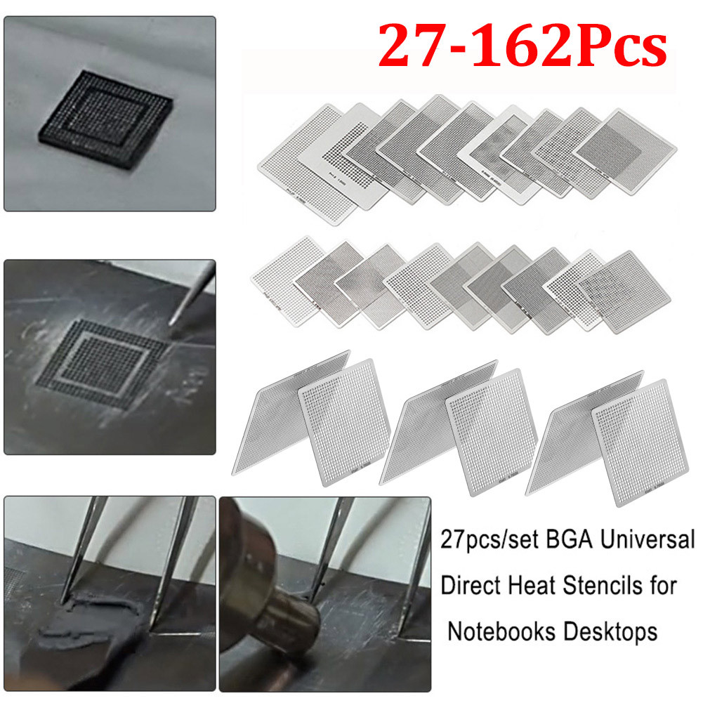 27 Buah/Set Stensil Panas Langsung BGA Universal 0.25-1Mm untuk Notebook XBOX Desktop Kit Stensil BG