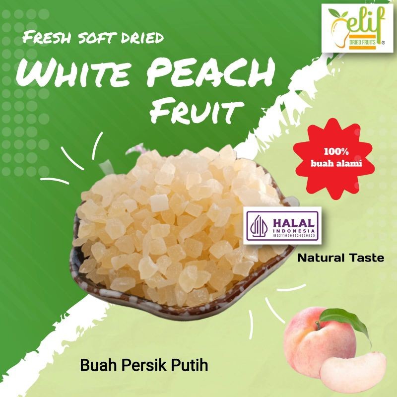 

ELIF FRUITS Big Pack Fresh Dried White Peach Fruit Pieces Honey White Peach Fruit [PREMIUM]