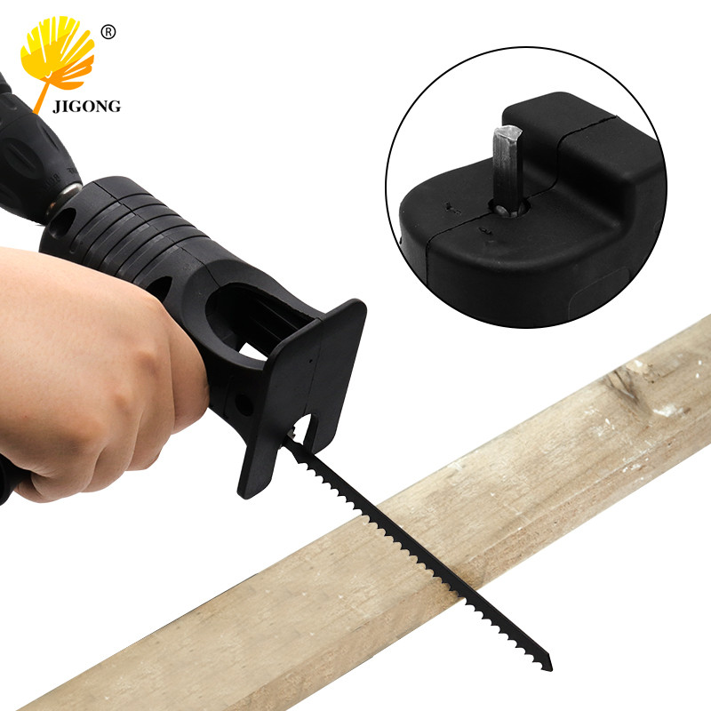 Kepala konversi obeng bor listrik untuk gergaji listrik bolak-balik alat gergaji kayu multifungsi ru