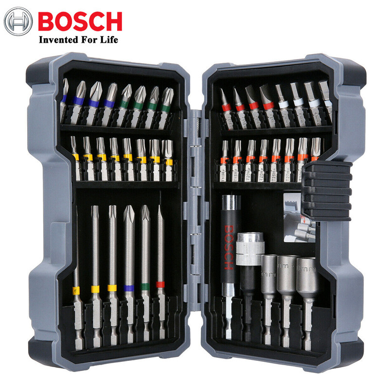 BOSCH 43 Buah Kit Bit Obeng Listrik Bor Listrik Rumah DIY Set Kepala Obeng Alat Listrik Aksesori Kot