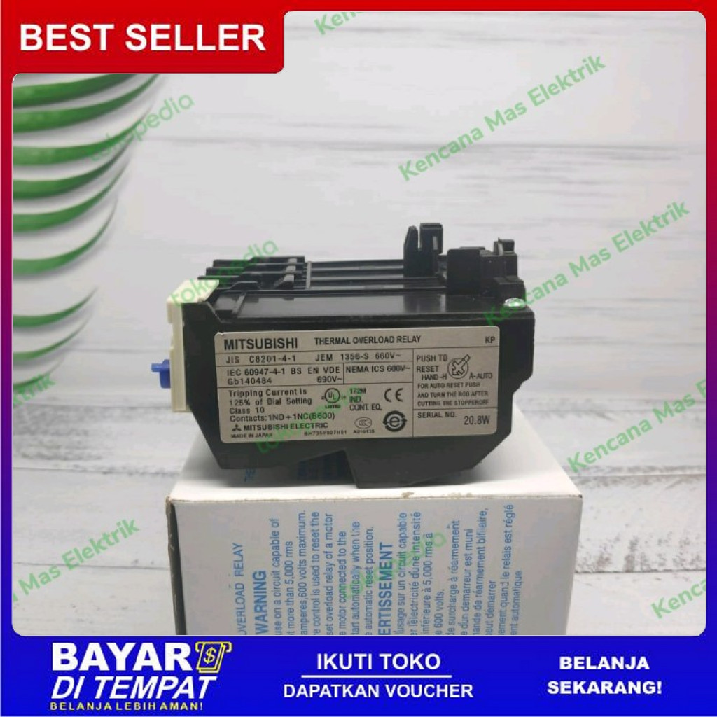 FREE ONGKIR JAMINAN ORI OVERLOAD RELAY TH-N20 18-26A MITSUBISHI BISA COD