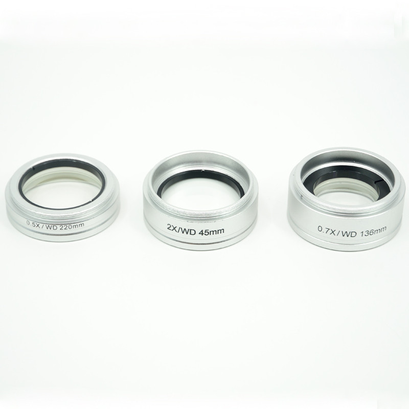 FYSCOPE ST2.0X 0.5X 0.7X LENSA TUJUAN UNTUK STEREO ZOOM MIKROSKOP BARLOW LENSA 3 PCS/LOT