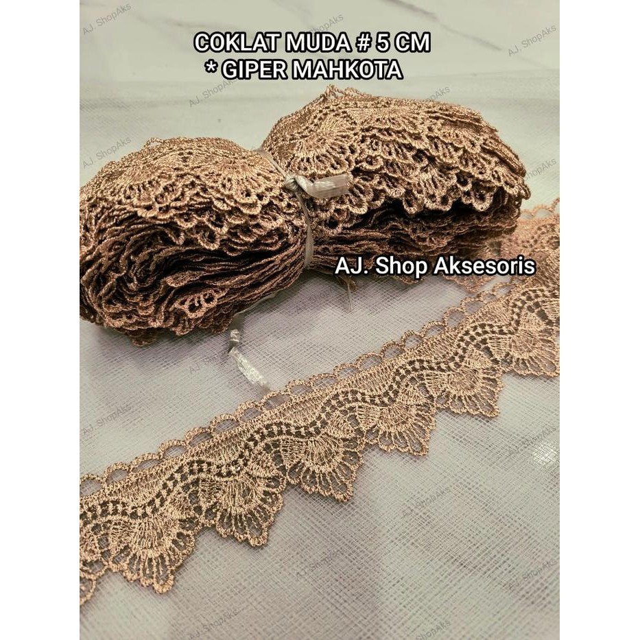 Renda Baju / Renda Mukena 5 Cm Per Pcs