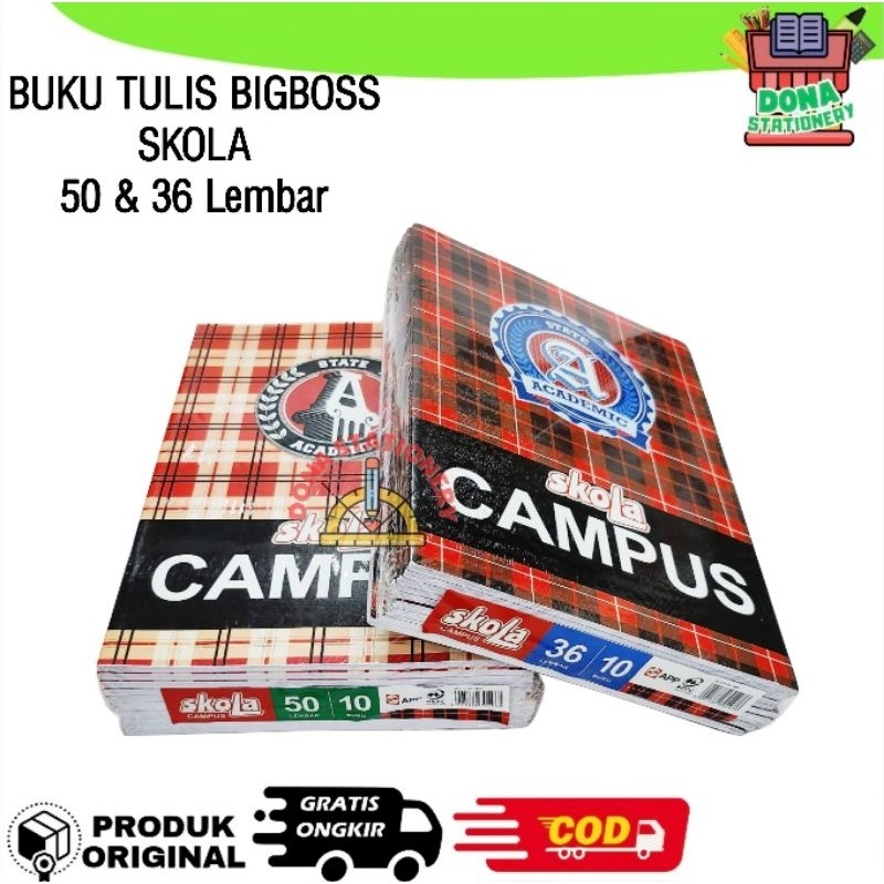 

[ 1 Pack ] BUKU TULIS BBOSS SKOLA 36 & 50 Lembar BUKU TULIS Boxy BUKU TULIS Panjang