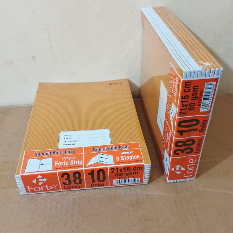 

1 Pak Buku Tulis 38,58 Lembar Isi 10 Buku Cover Coklat ( Ukuran Kwarto )