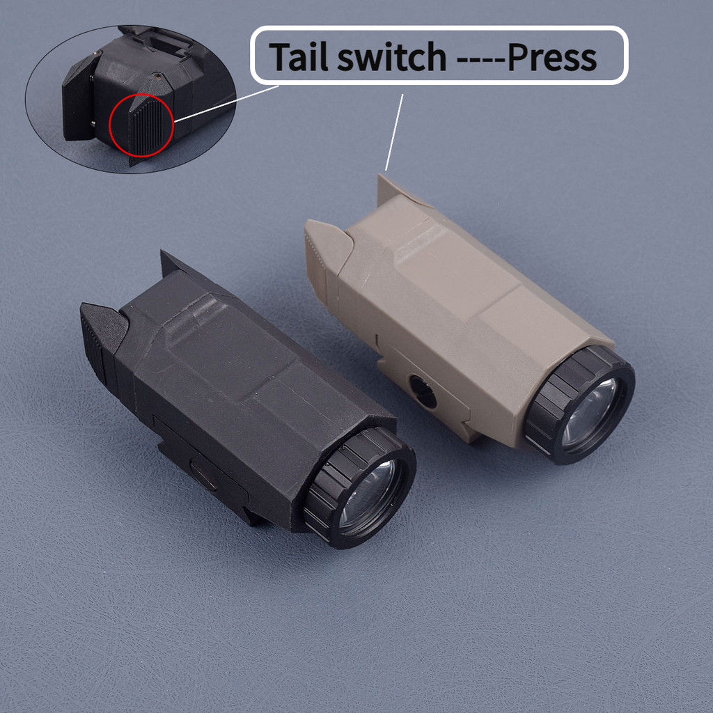 Tactical APL Auto Pistol Light Weapon Strobe Flashlight  Airsoft Glock 17 Rifle Scout Fit 20mm Picat