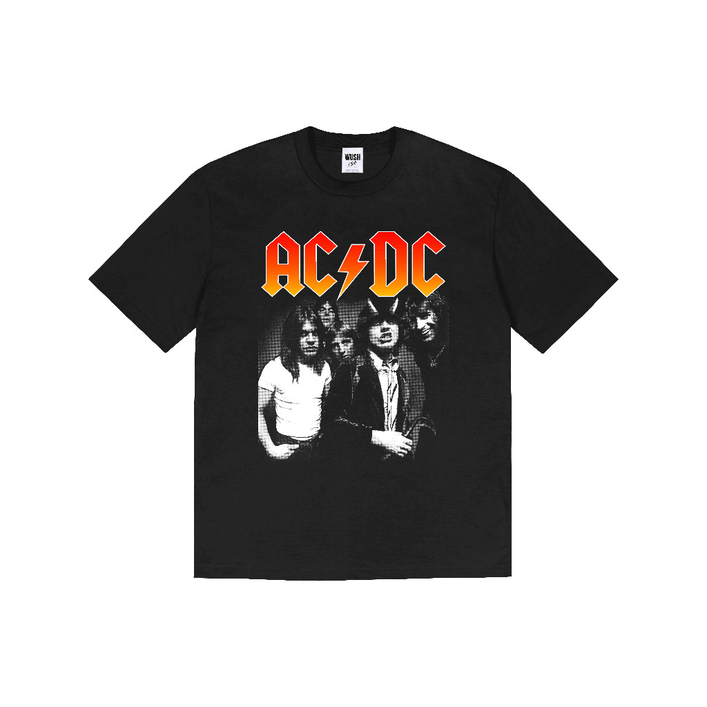 【Ori】Wush Club 24s T SHIRT Baju kaos Distro Pria Wanita Bootleg Band ACDC