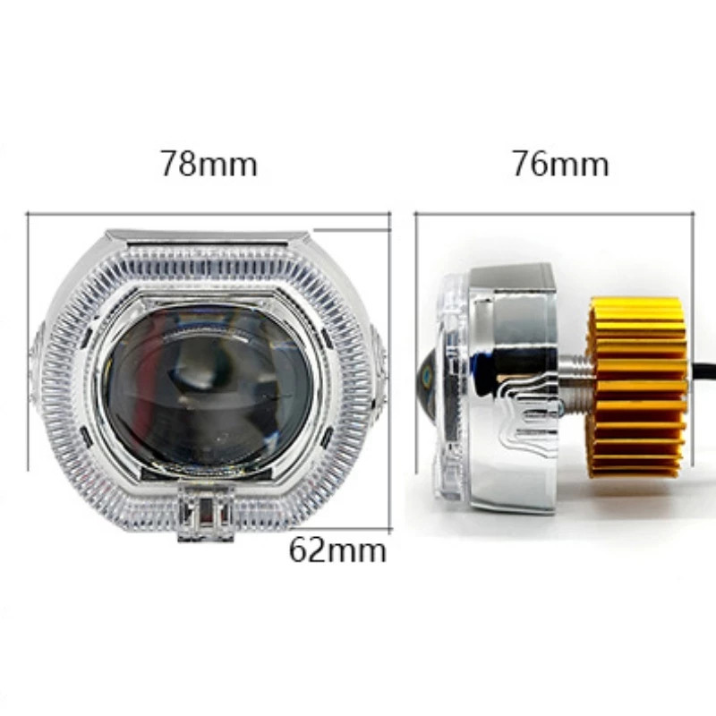 HT - Projie Biled Cut Off Mini 2.5 Inc Jauh Dekat 30Watt Plus Devil Ungu