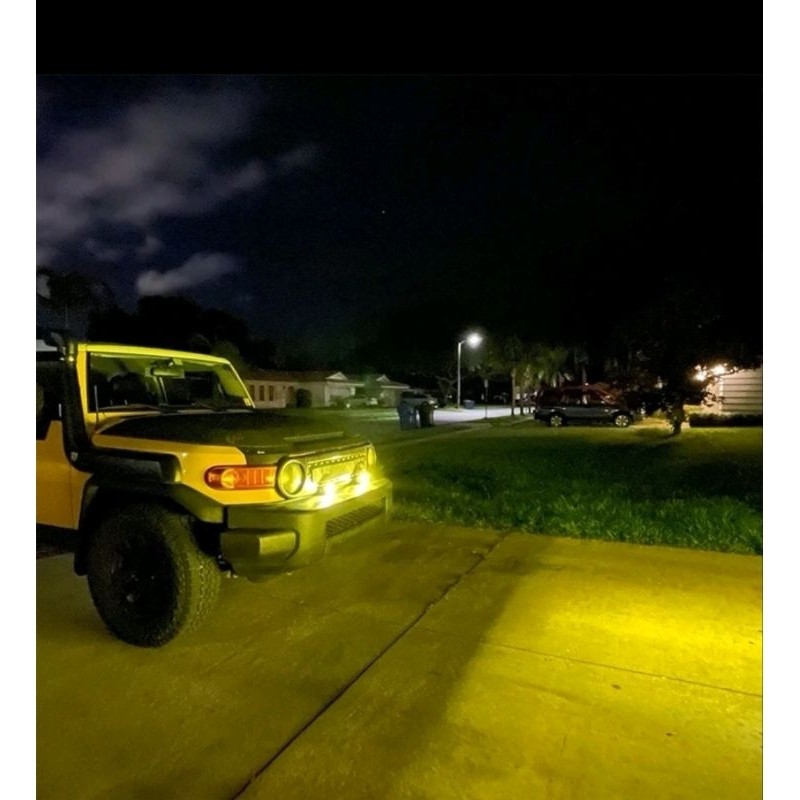 Lampu Laser Led LUMINOS NINE Q2 2 Warna - Lampu Sorot D2 Laser Putih Kuning Motor Mobil