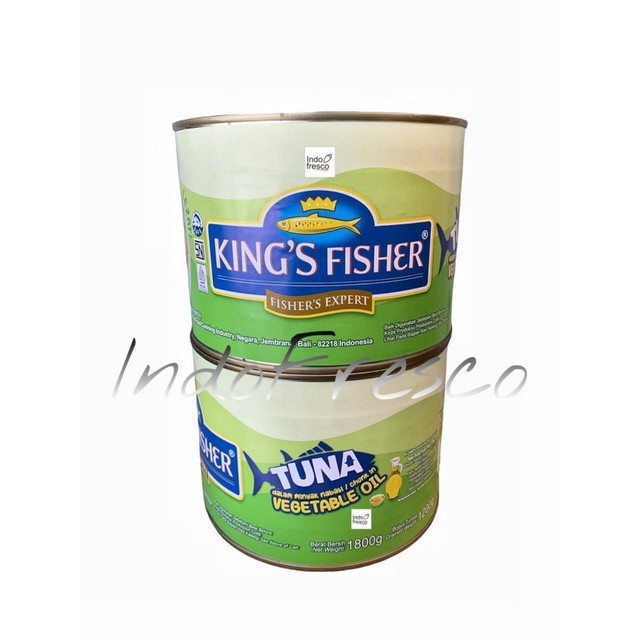 

King's Fisher Tuna In Oil Canned-Daging Tuna Minyak dalam Kaleng 1800g