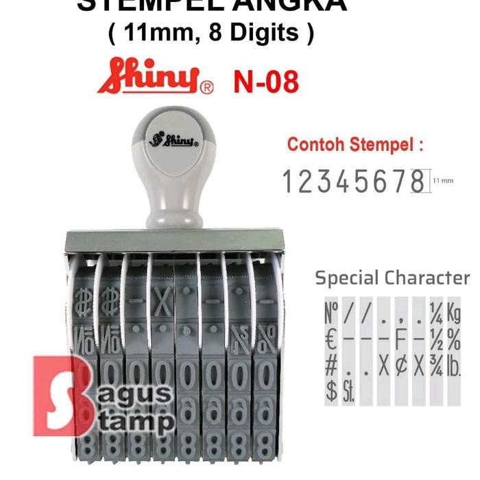 

Tkj - Stempel Manual Angka 8 Digit 11Mm 11 Mm Shiny N08 N 08 / N-08